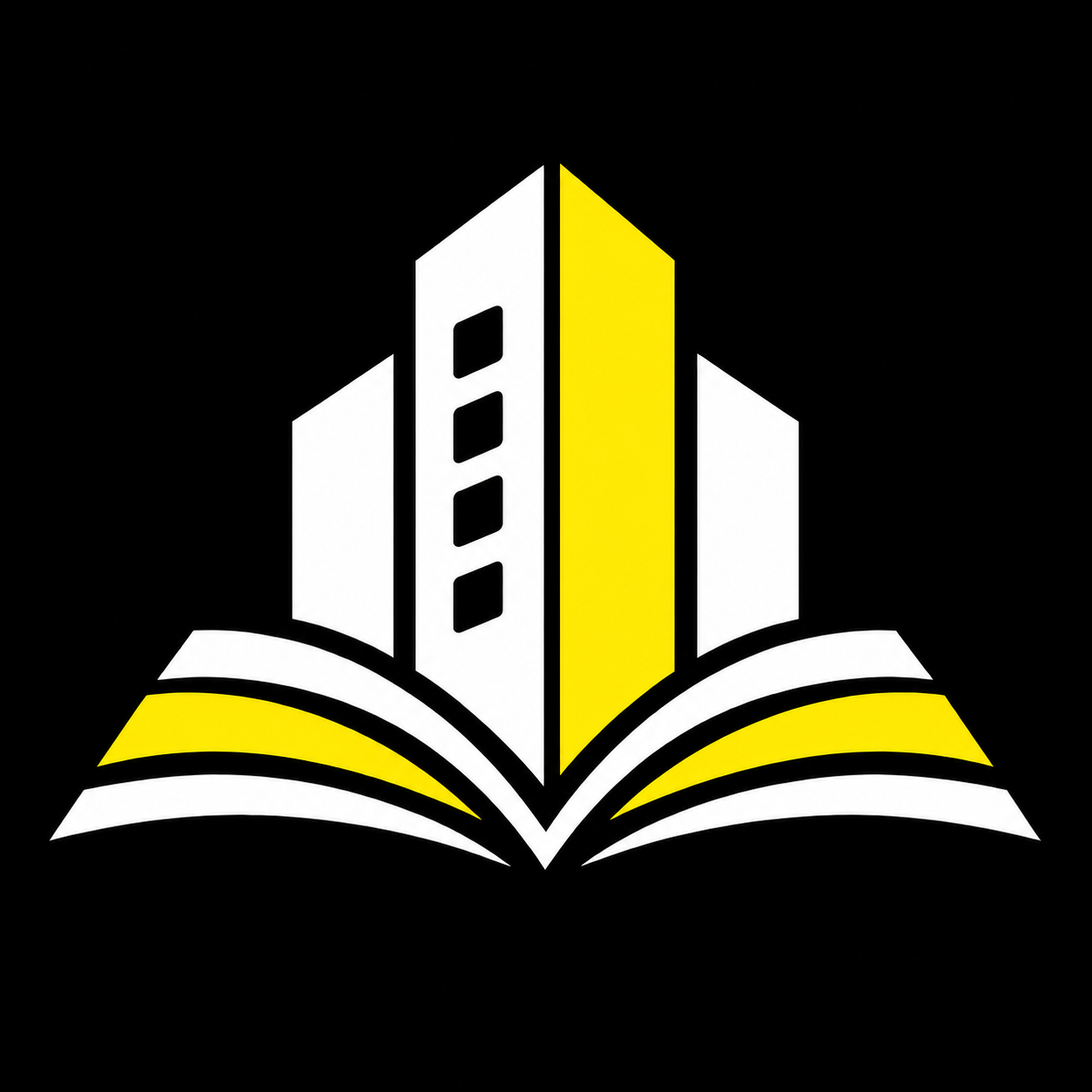 Constructidex building and open-book logo